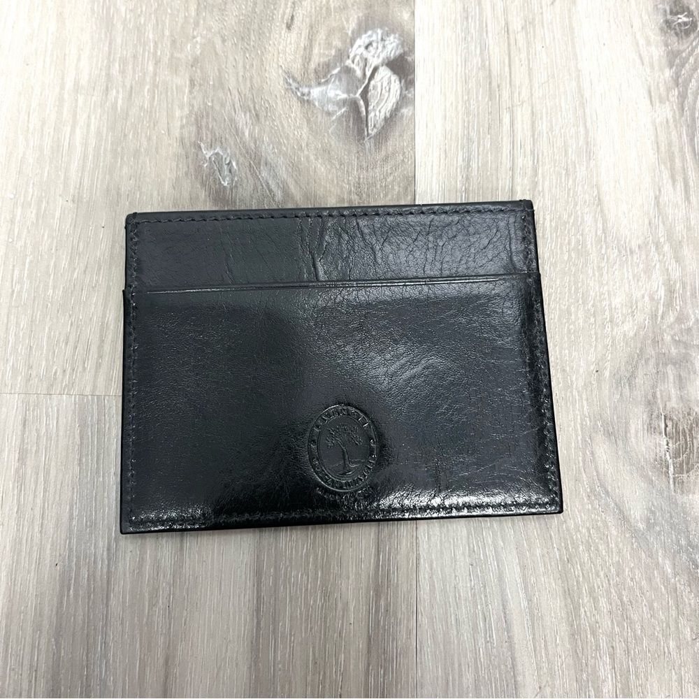 Levenger Black Leather Slim Card Wallet